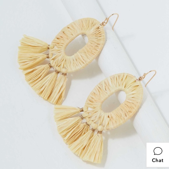 American Eagle Outfitters Jewelry - American Eagle Raffia Tassel earrings